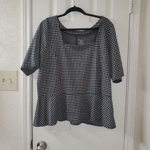 Lane Bryant peplum Tweed top
